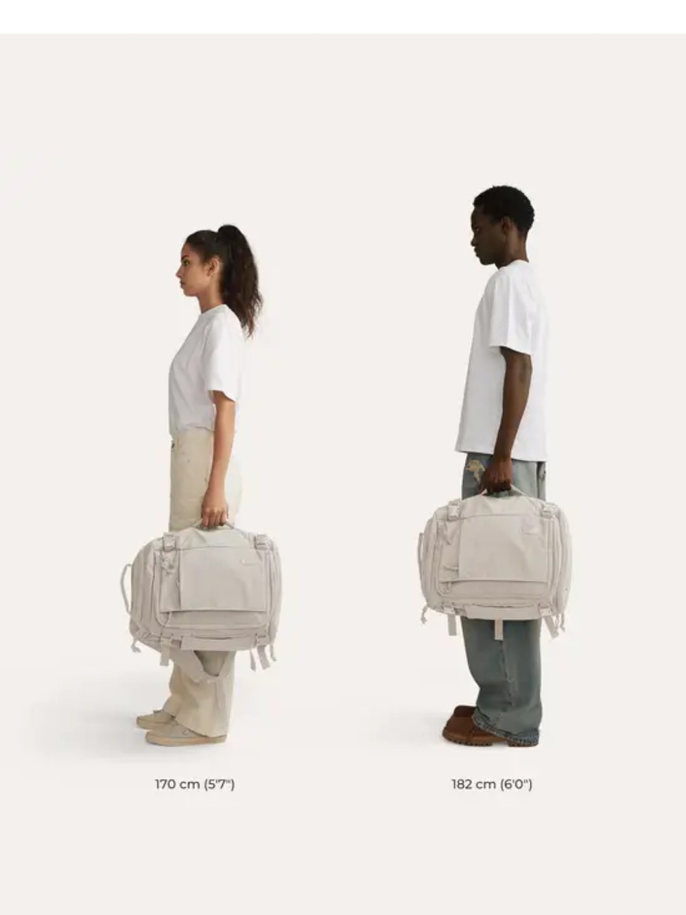 Bag Smart Men's And Women Convertible Travel Backpack in Light Beige - Picture 8 of 13